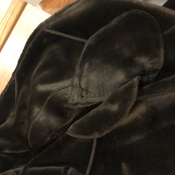 Jones New York XL Ultra suede, faux fur lined, brown winter coat - Picture 7 of 13